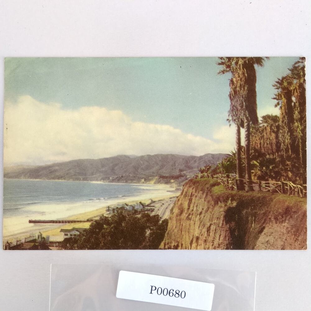Santa Monica California Union Oil Company 1940s Postcard 1947 CA PC Color Scenes